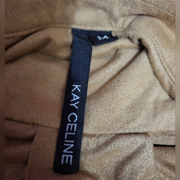 Kay Celine Tan Lace-Up Blouse - Picture 2 of 7